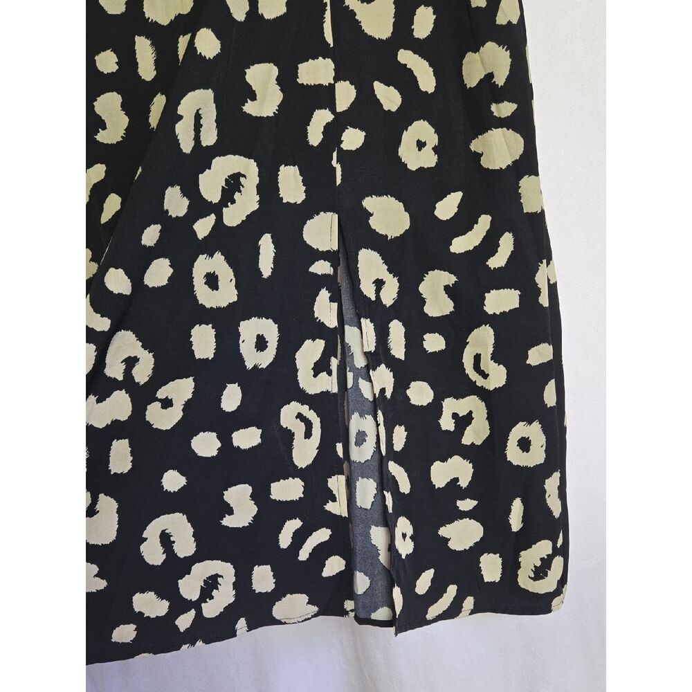 🖤5/$20🖤 Black and Cream Leopard Print Midi Skirt - Picture 2 of 8
